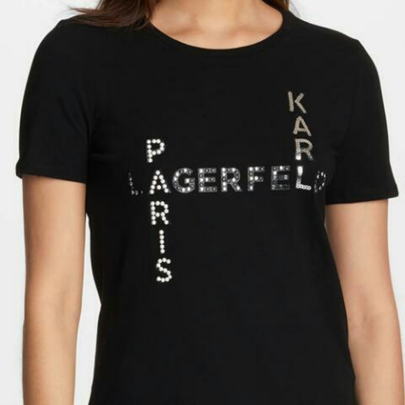 Karl Lagerfeld NWT Crossword Tee - Picture 2 of 9